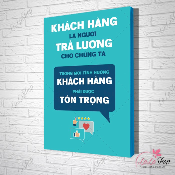 Tranh văn phòng khách hàng là người trả lương cho chúng ta