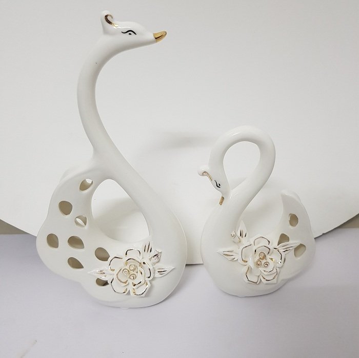 T­ượng trang trí đôi thiên nga và hoa 3