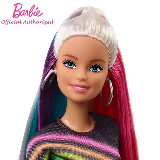 Búp bê barbie trang điểm 4 bút nhộm tóc + đồ làm trang sức
