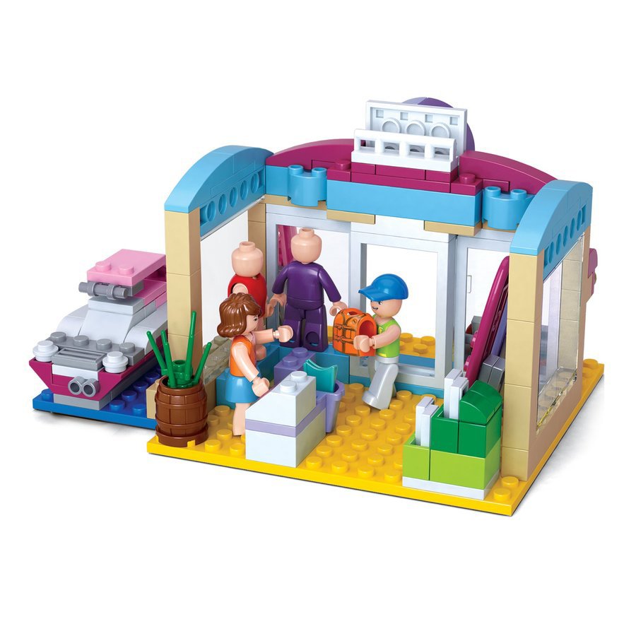 Đồ Chơi Lắp Ráp Cửa Hàng Bán Đồ Đi Biển TINITOY BRICK (180 pcs) (TN)