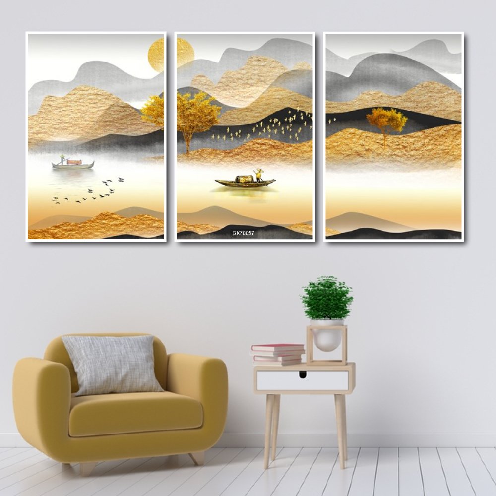 Tranh Canvas Treo Tường Mùa Thu Trên Dòng Sông