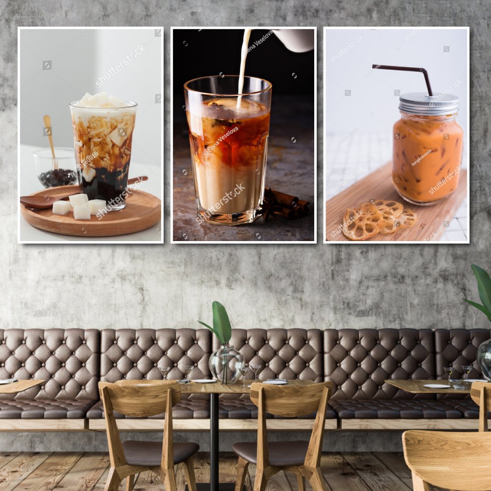 Tranh treo tường trà sữa
