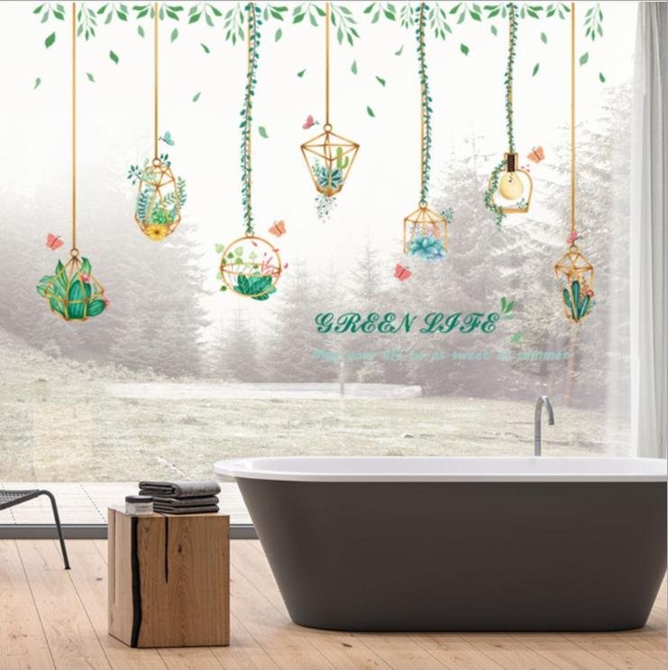 Decal dán tường dây treo cây xanh