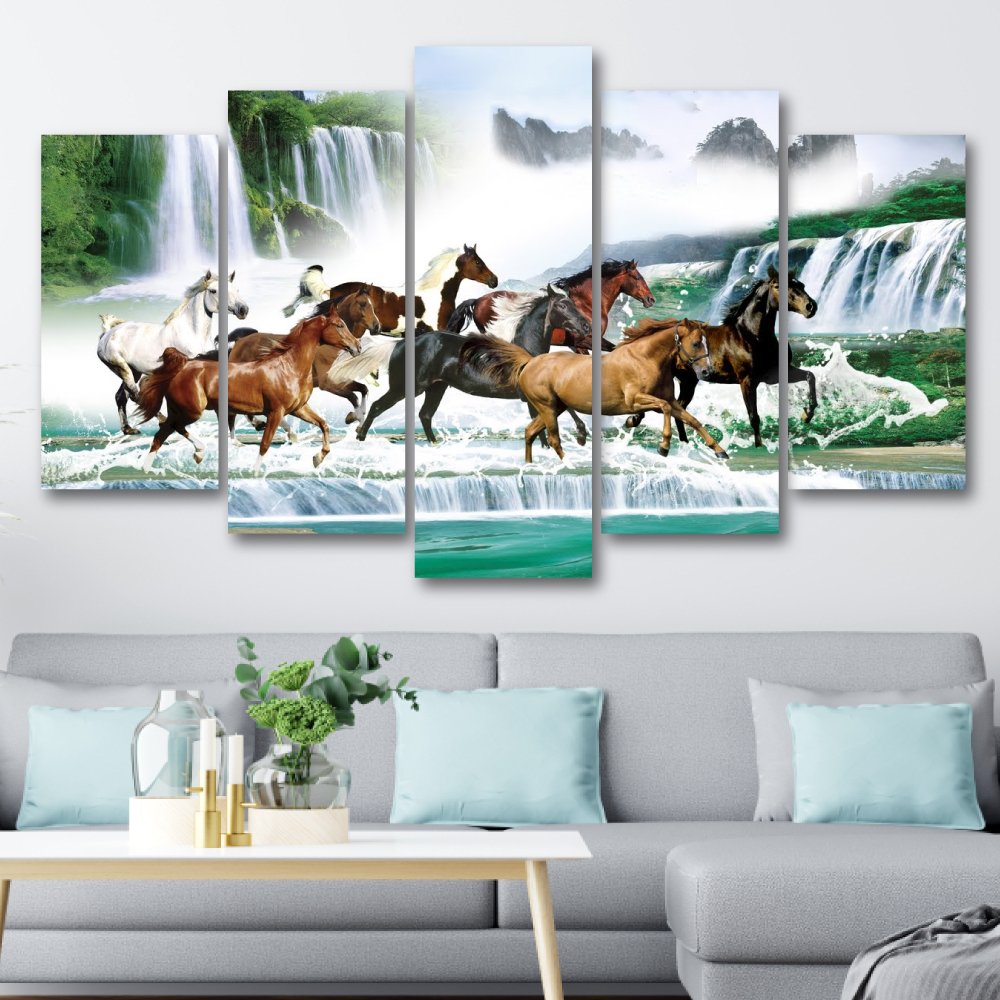 Tranh treo tường bát mã truy phong 5