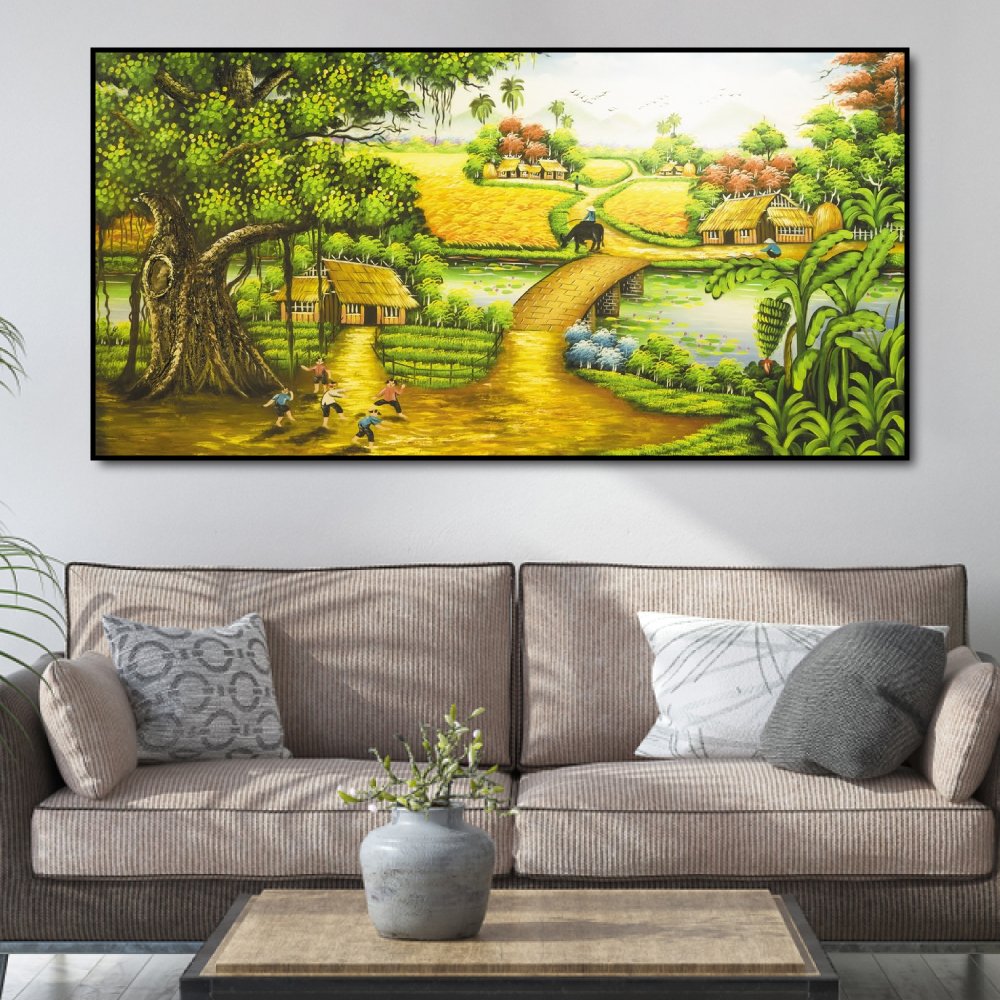Tranh treo tường con đường quê