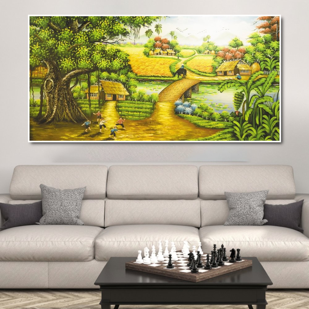 Tranh treo tường con đường quê