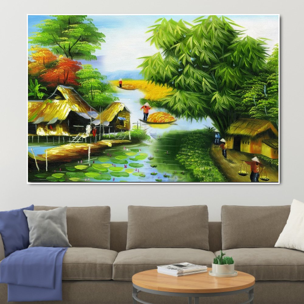 Tranh treo tường dòng sông quê hương 2