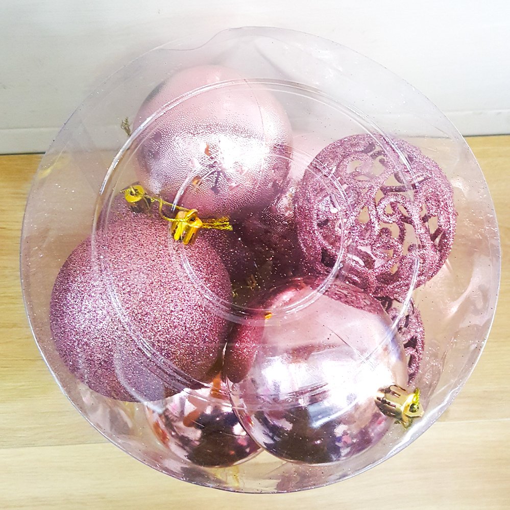 Đồ trang trí noel combo quả châu bóng và hoa văn