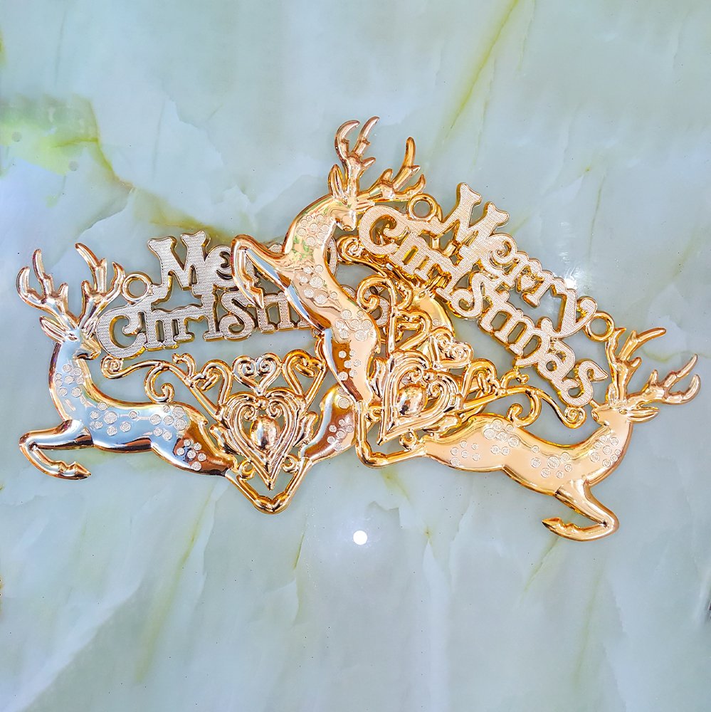Đồ trang trí noel bảng treo merry christmas và nai