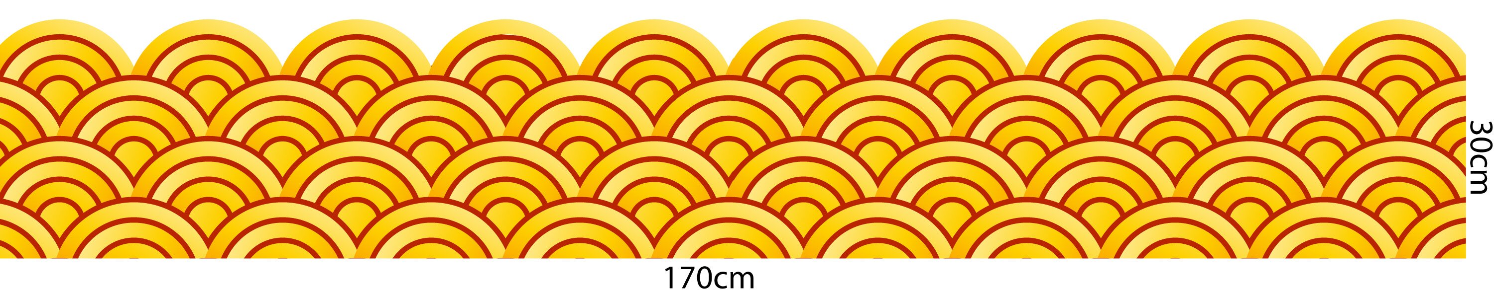 Decal dán chân tường họa tiết vàng