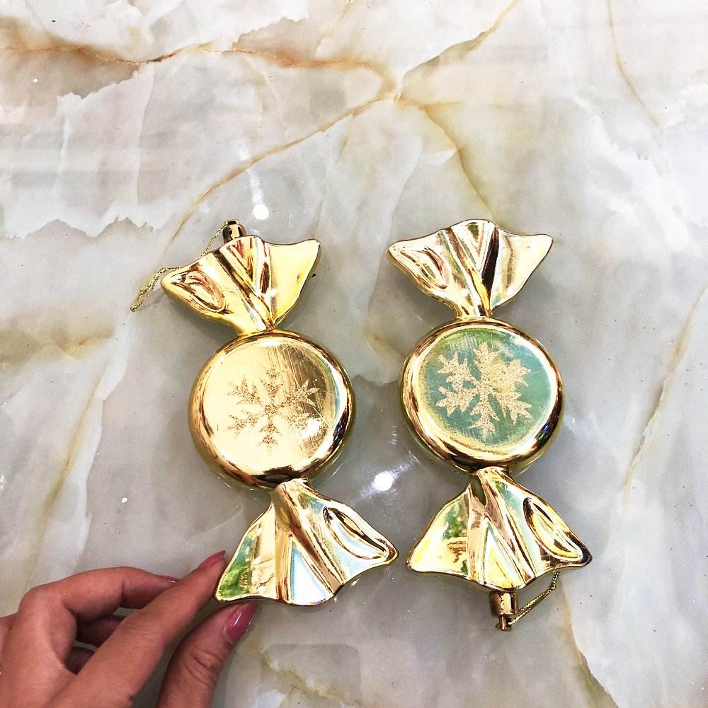 Đồ trang trí noel kẹo vàng