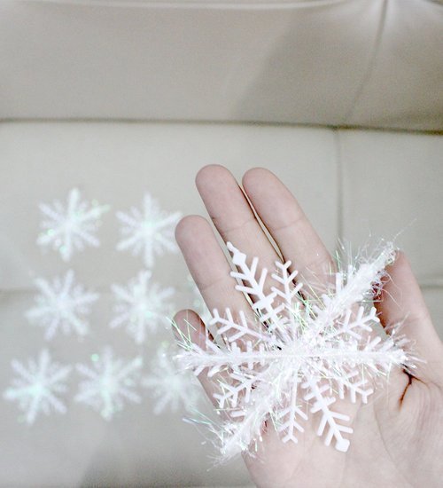 Combo 15 bông tuyết kim tuyến size 18cm trang trí noel