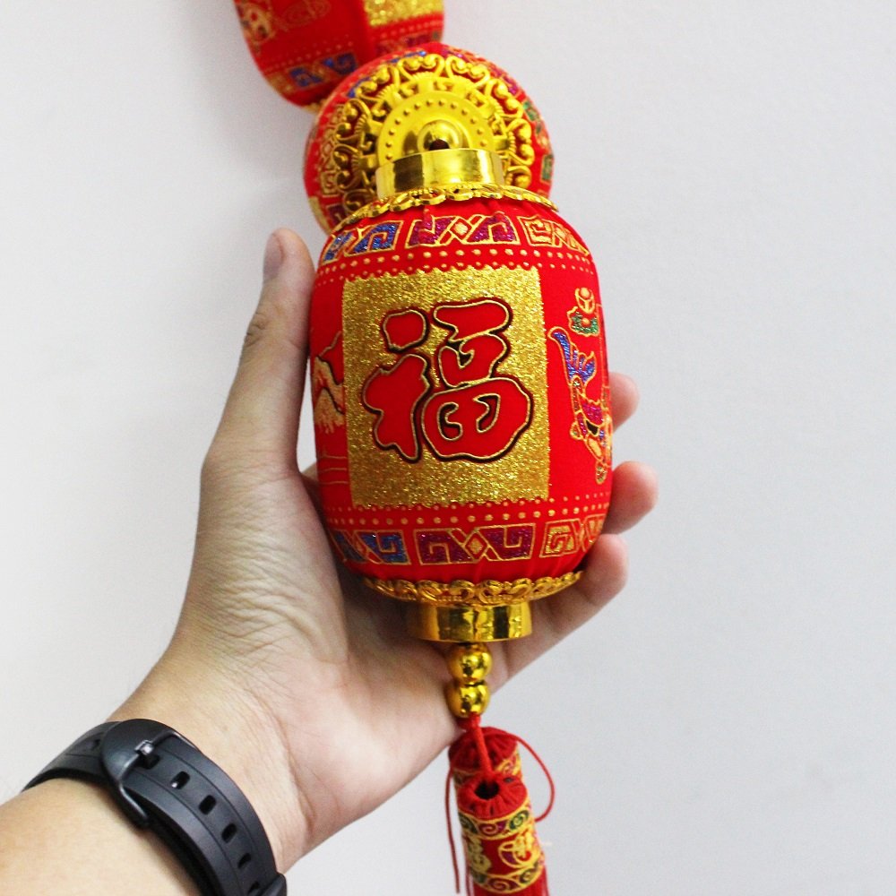 Đèn lồng đỏ dài 1m1 trang trí tết