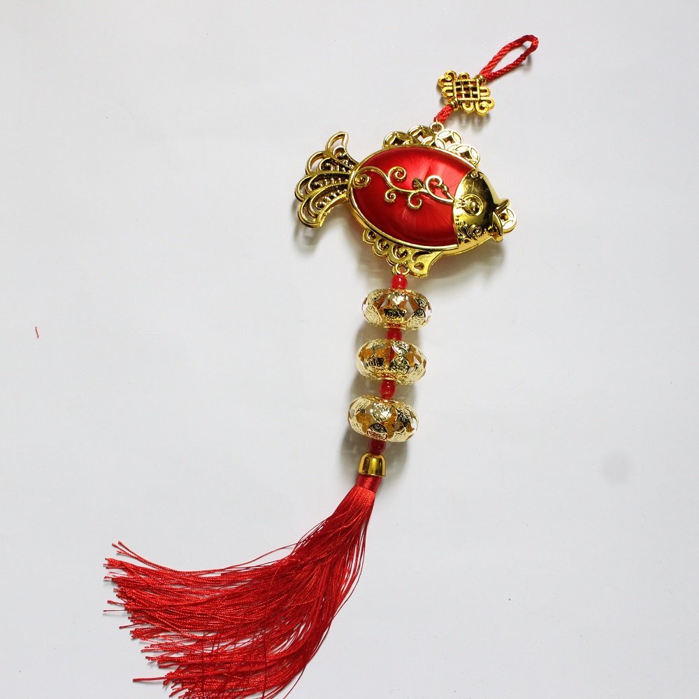 Lộc treo cá vàng kèm lục lạc trang trí tết