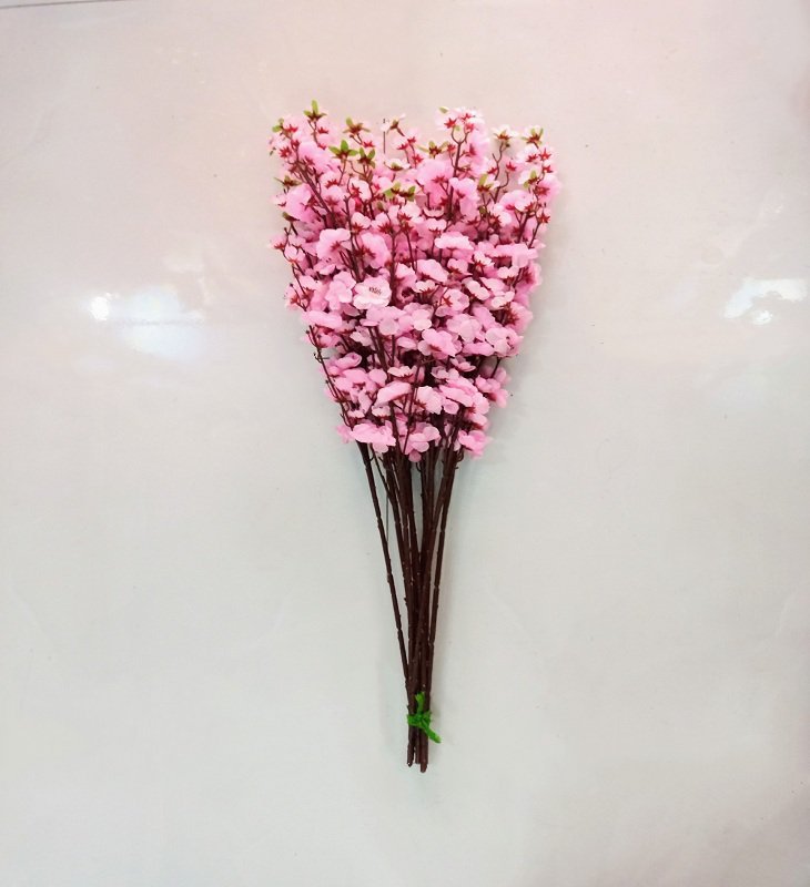 Cành đào hồng giả trang trí tết (Bộ 10 cành)