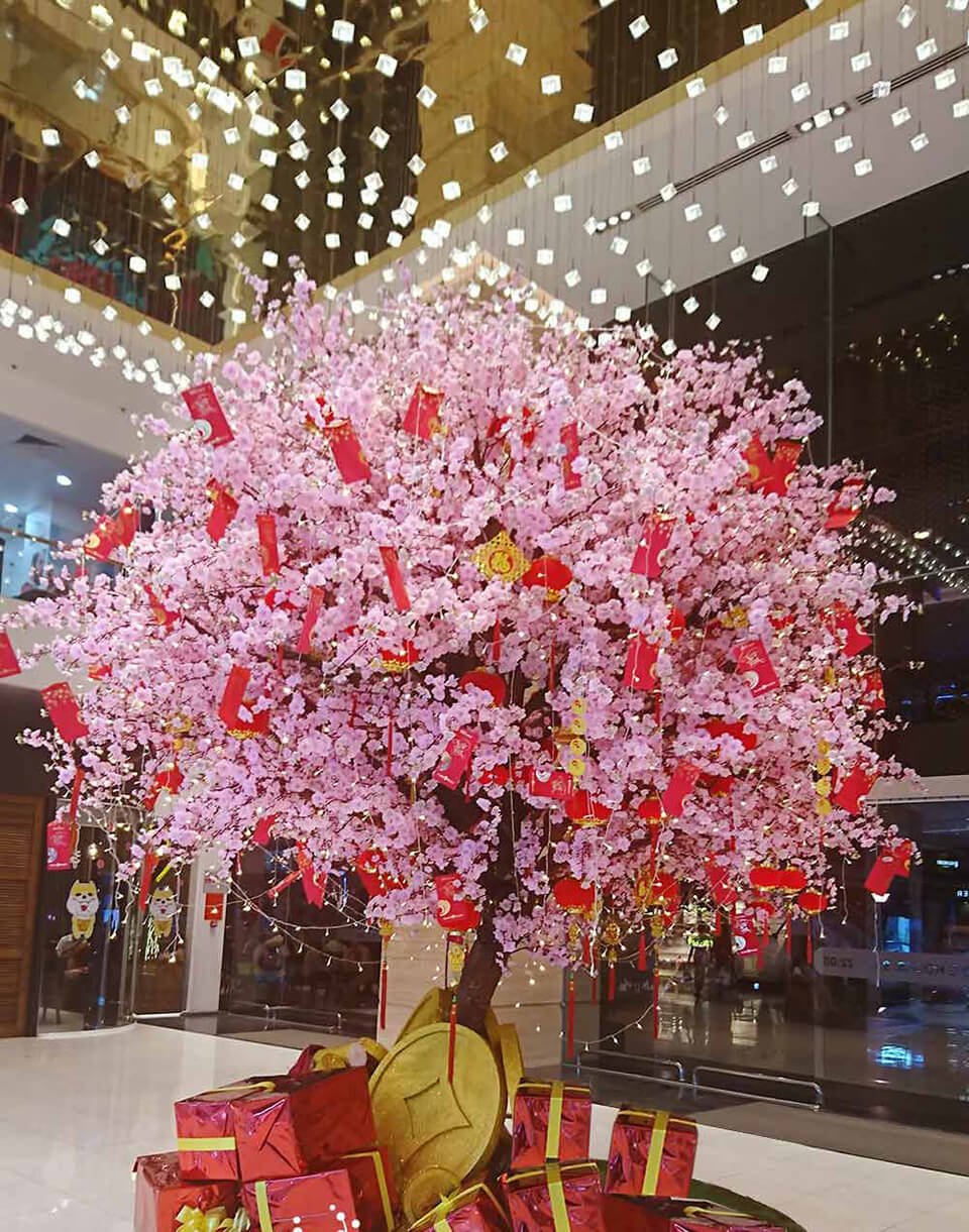 Cây hoa anh đào giả trang trí tết