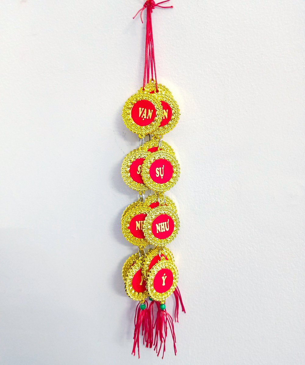 Dây Lộc Treo Đồng Tiền Vàng Vạn sự như ý 01