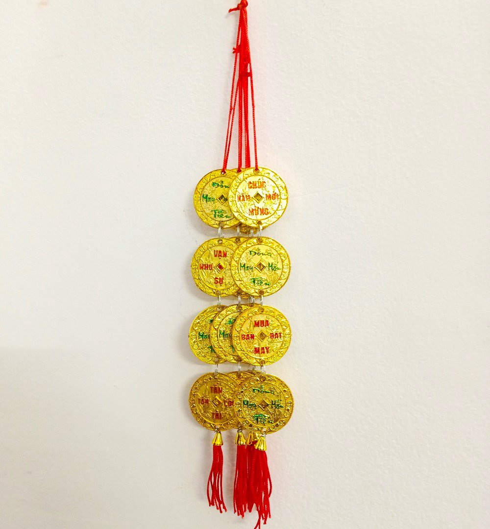 Dây lộc treo trang trí tết Đồng tiền may mắn mẫu 07