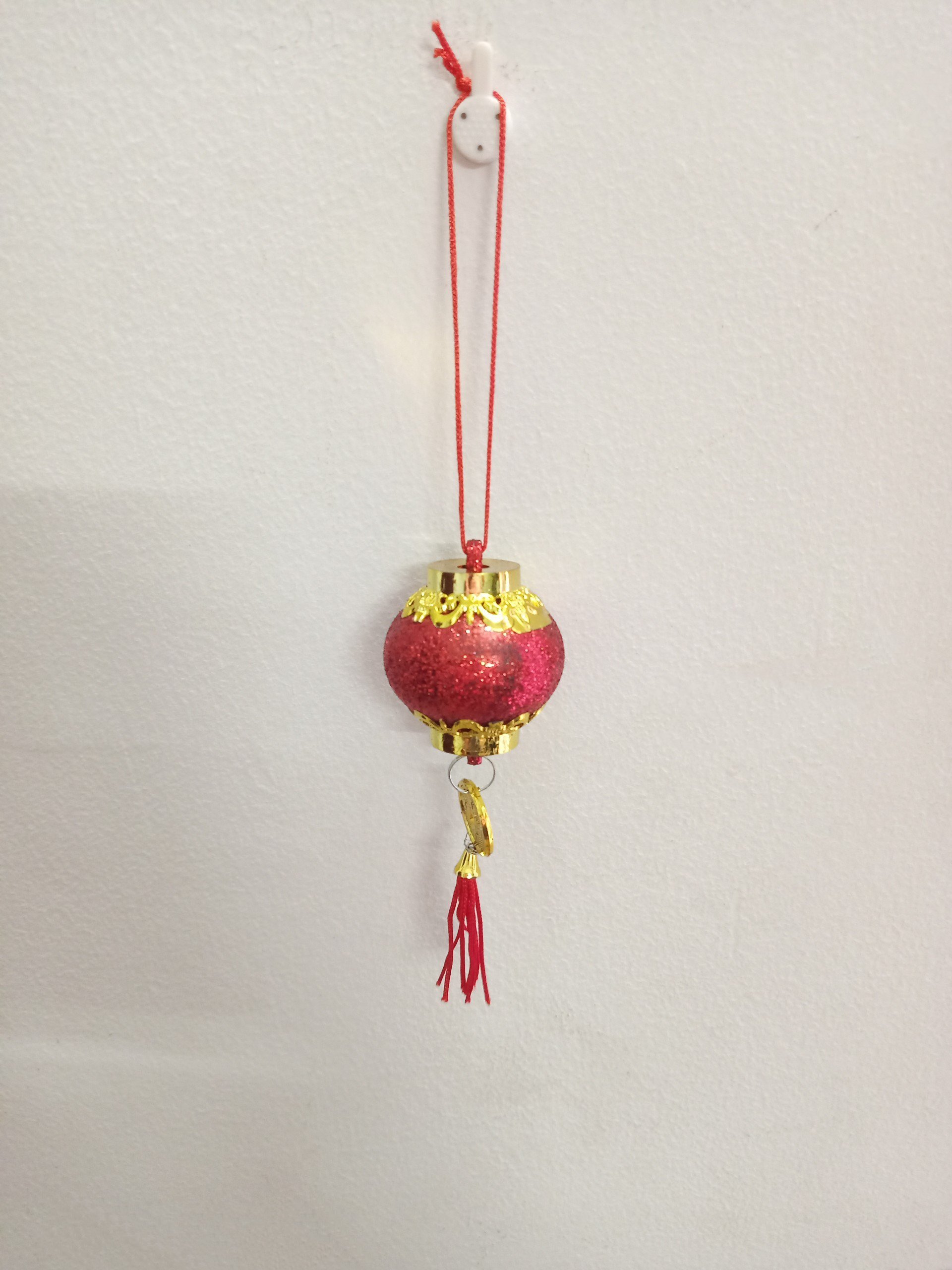 Lộc treo Lồng đèn đỏ kim tuyến 02 (10 cái)