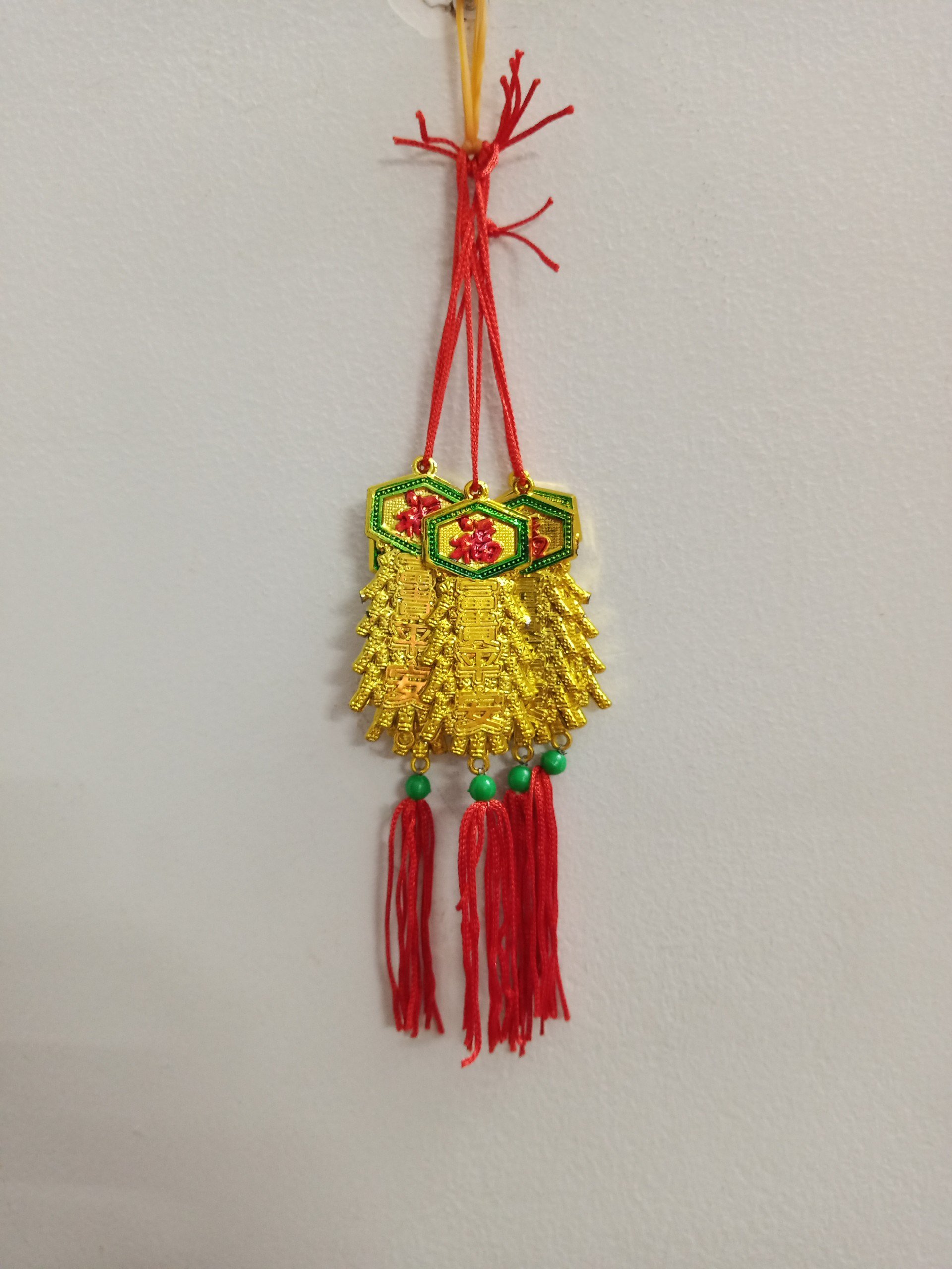 Dây lộc treo pháo bông vàng mini 02