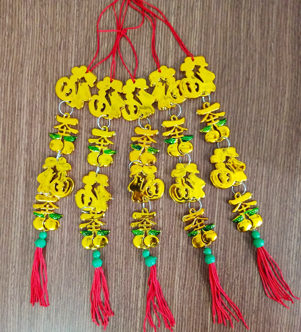 Dây lộc đại cát chữ vàng trang trí tết