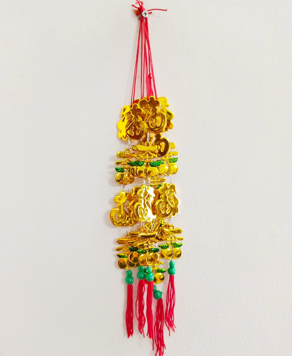 Dây lộc đại cát chữ vàng trang trí tết