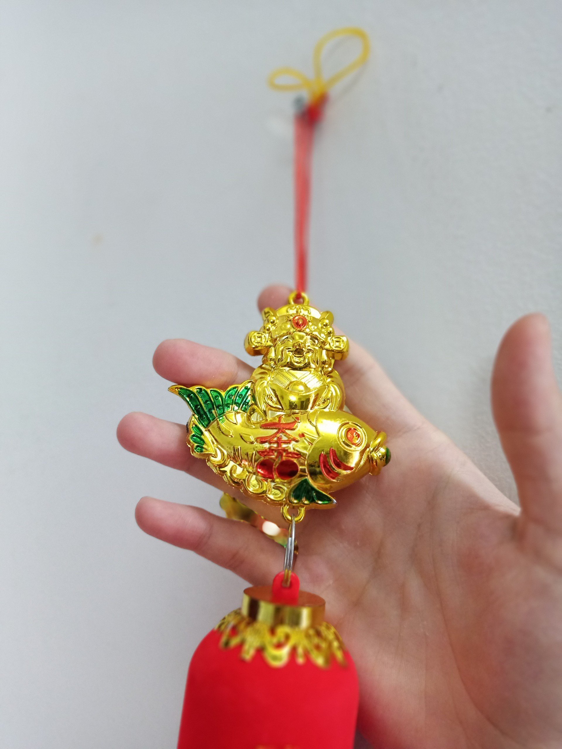 Dây Lộc Treo Thần Tài Cá Chép Vàng Và Lồng Đèn Đỏ 02