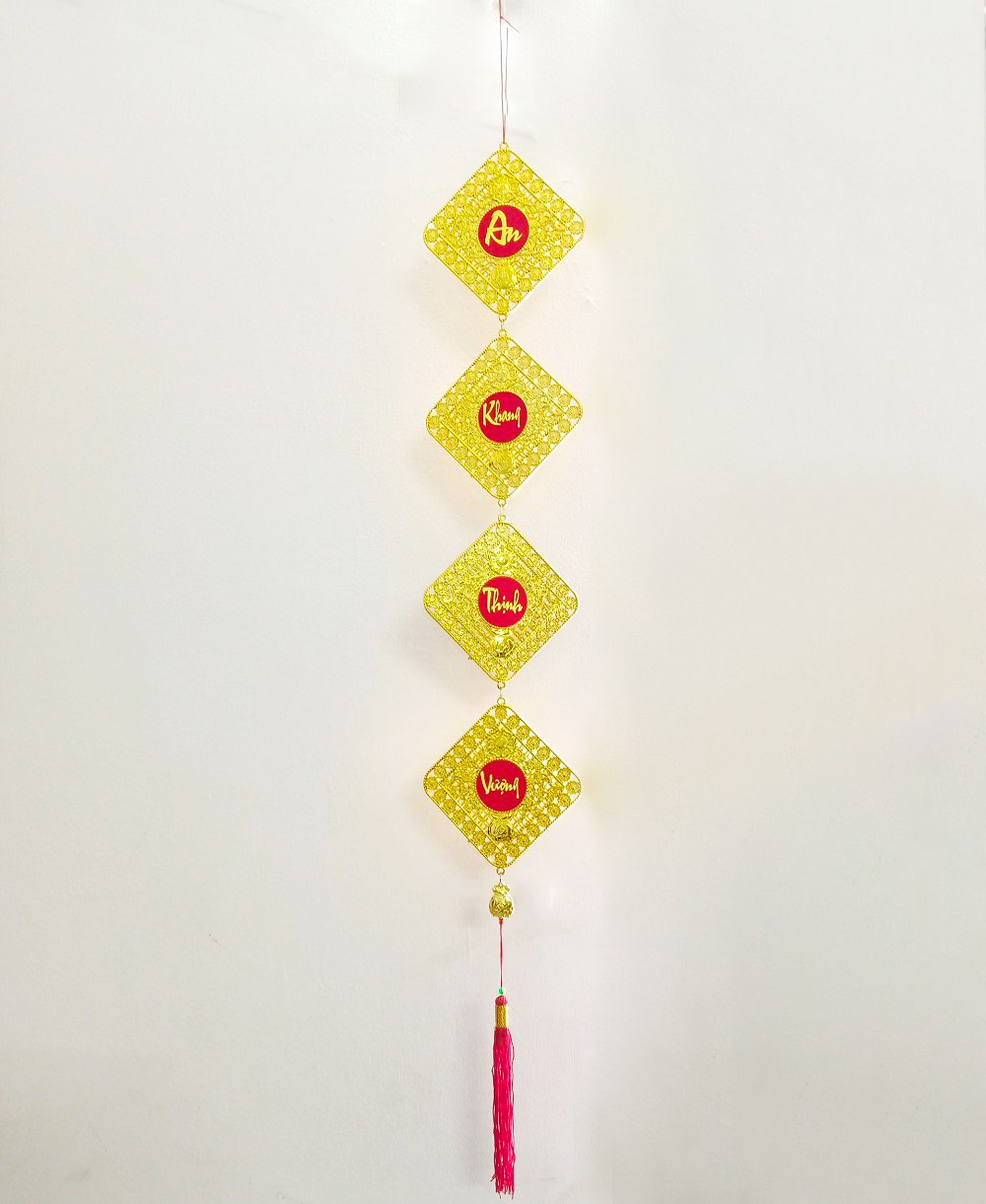 Dây lộc treo Cây mai túi vàng hình vuông 42 (2size)