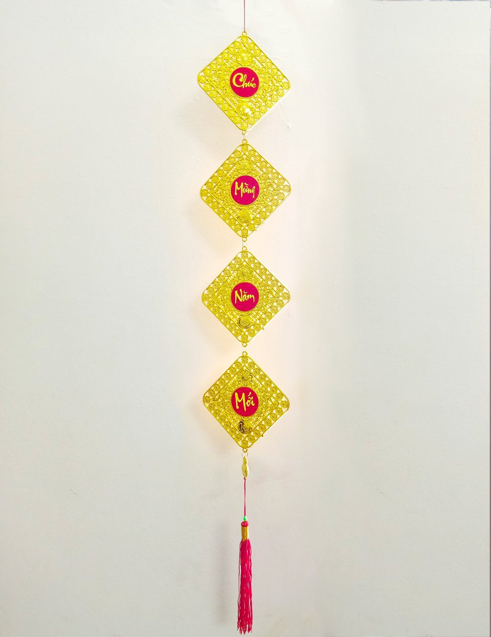 Dây lộc treo Cây mai túi vàng hình vuông 42 (2size)