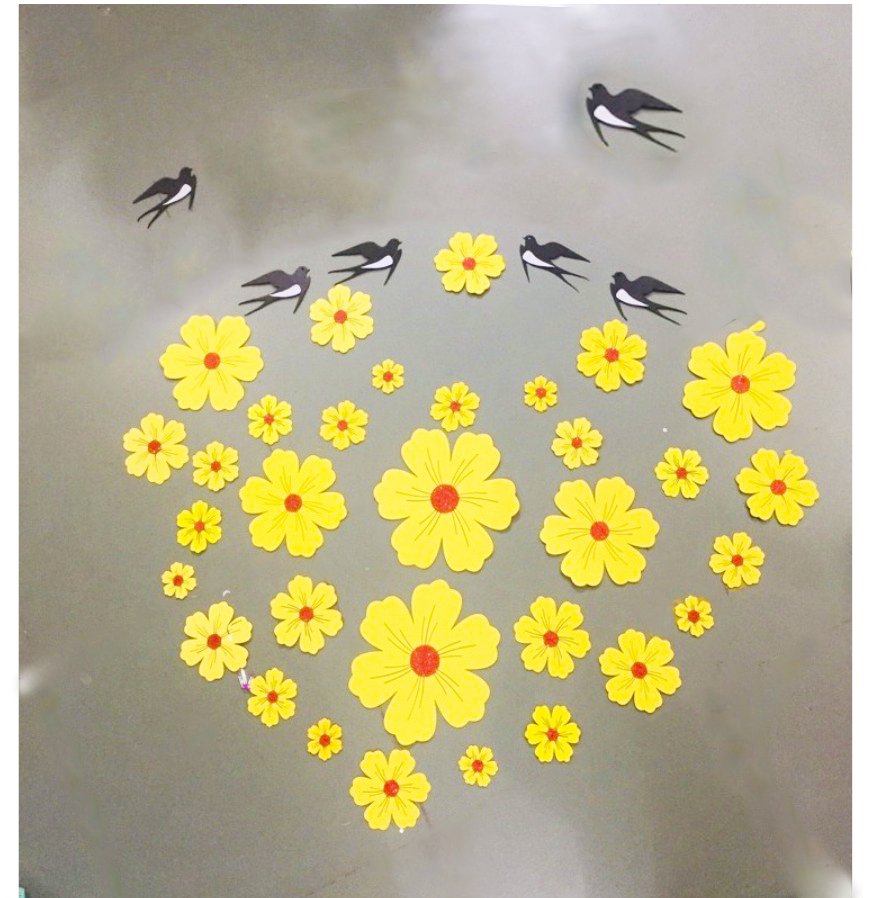 Bộ mai vàng và én dẻo chào xuân trang trí tết