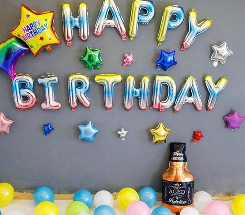 bộ bóng chữ trang trí sinh nhật màu đen  Shopee Việt Nam