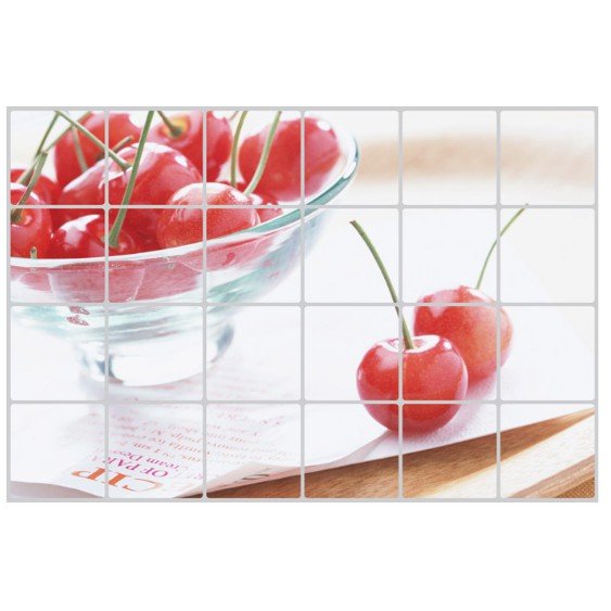 Dán bếp cherry đỏ size 60x90cm