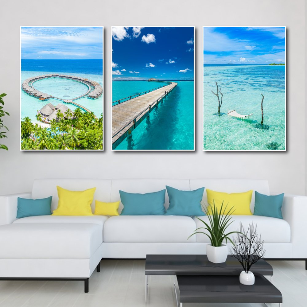 Tranh treo tường cảnh biển maldives 2
