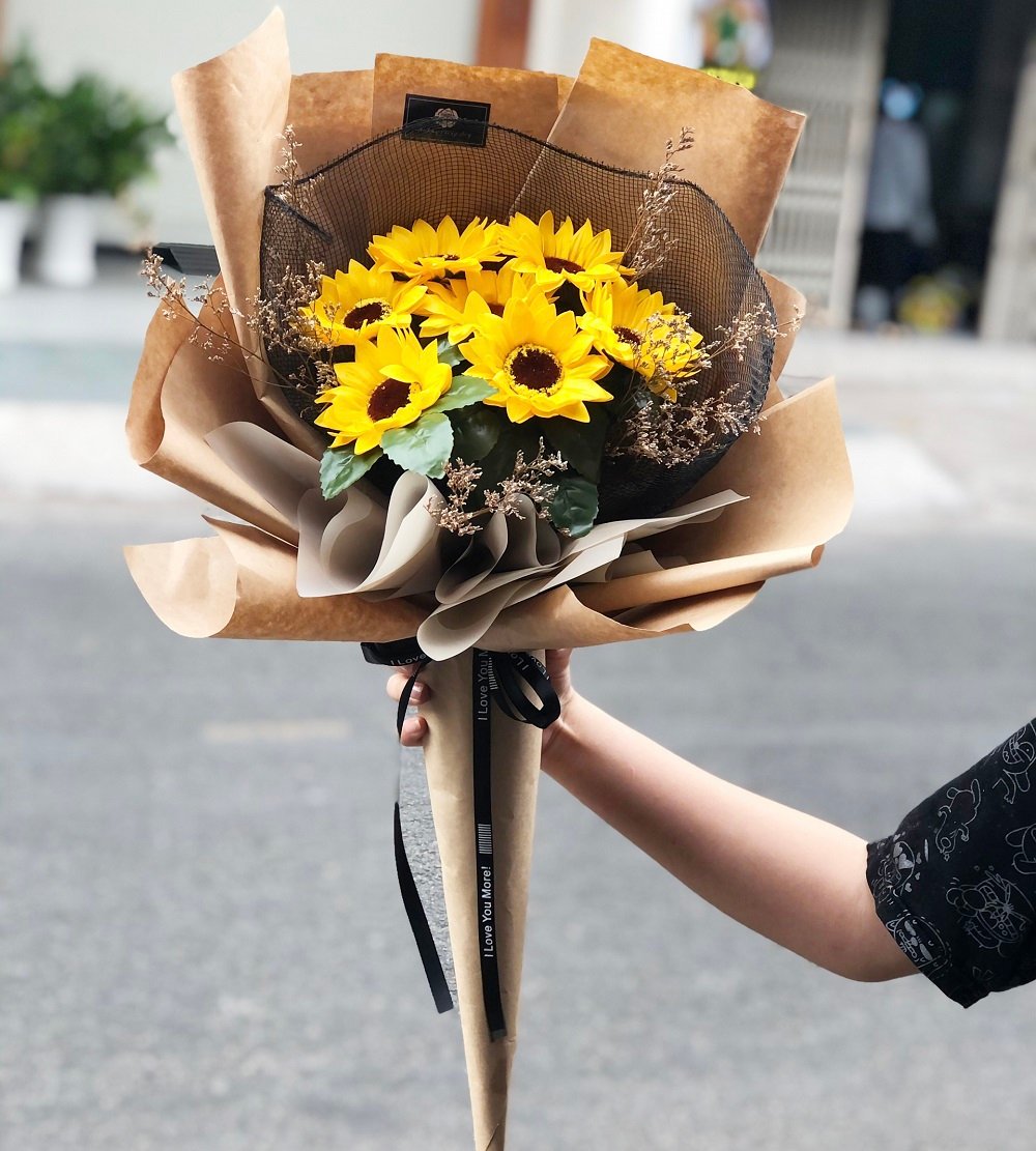 Bó hoa sáp hướng dương 7 bông