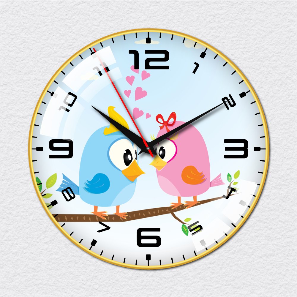 Đồng hồ vintage đ&ocirc;i chim xanh hồng