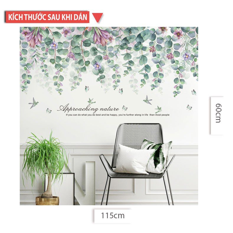 Decal dán tường lá dây leo