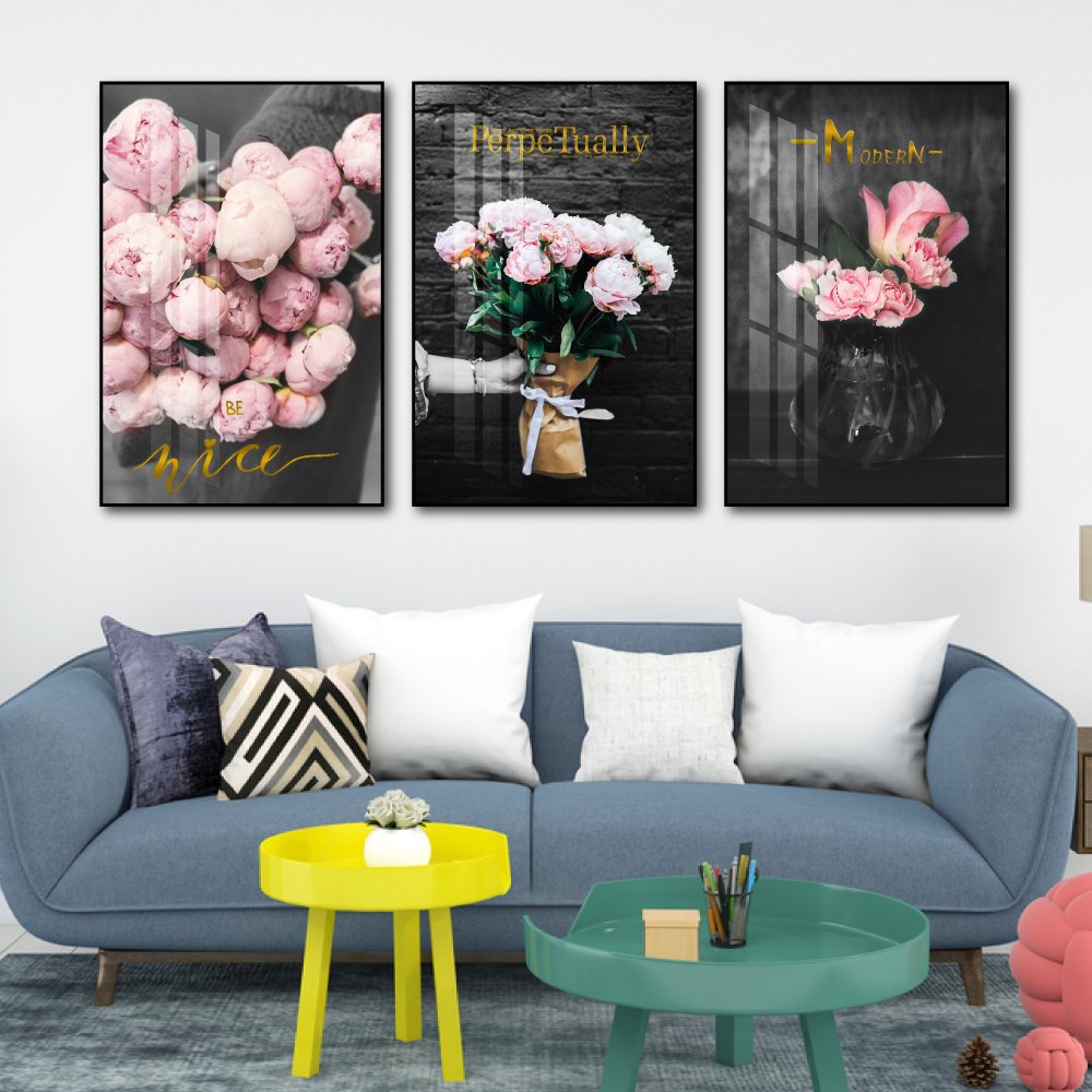 Tranh Treo Tường Hoa Mẫu Đơn Hồng 3