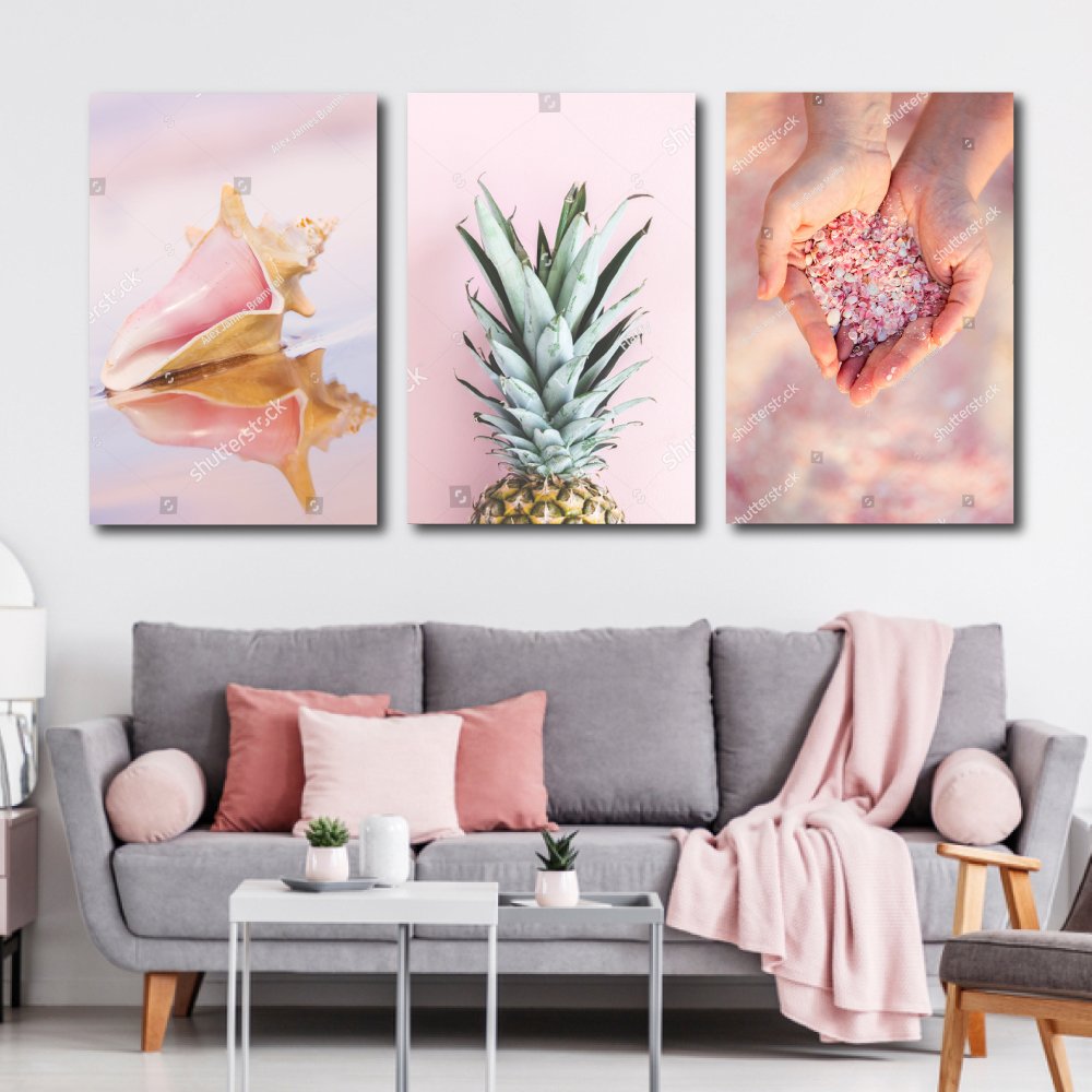 Tranh biển sắc hồng