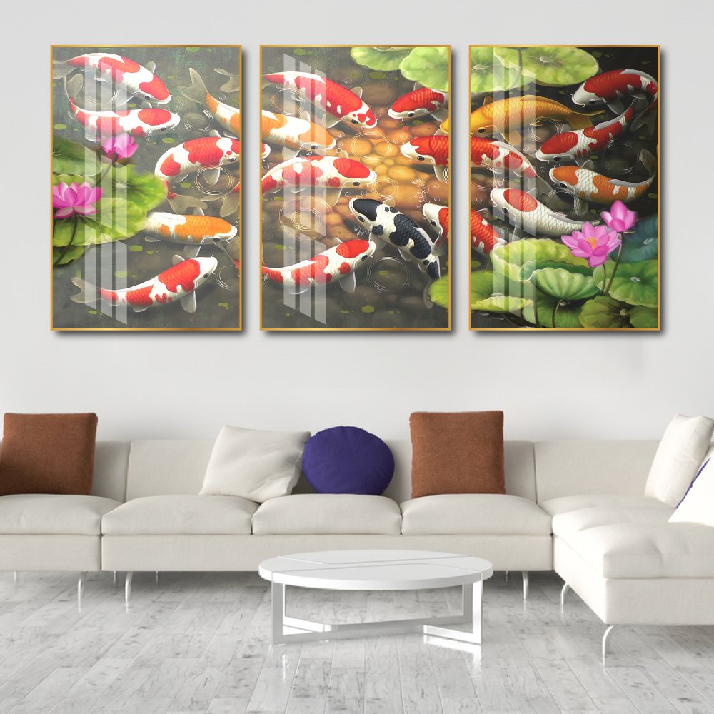 Tranh Treo Tường Cửu Ngư Quần Hội 15