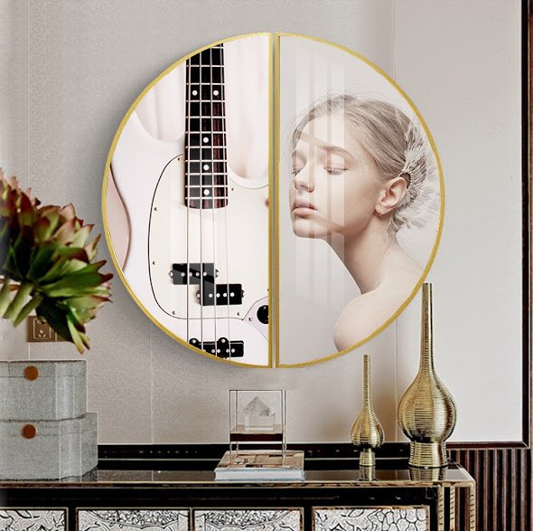 Tranh Bán Nguyệt Cô Gái Nghệ Thuật