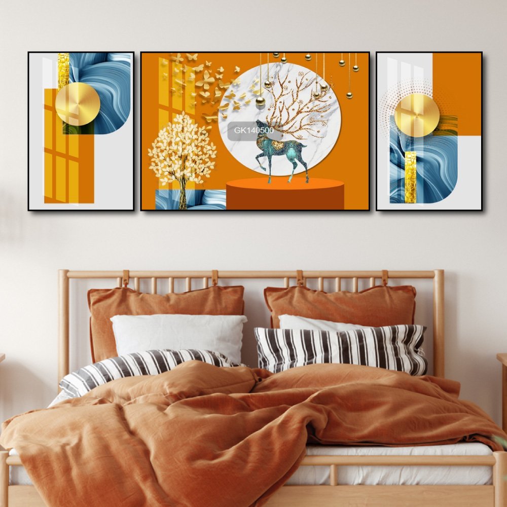 Tranh Treo Tường Hươu Hoa Nghệ Thuật