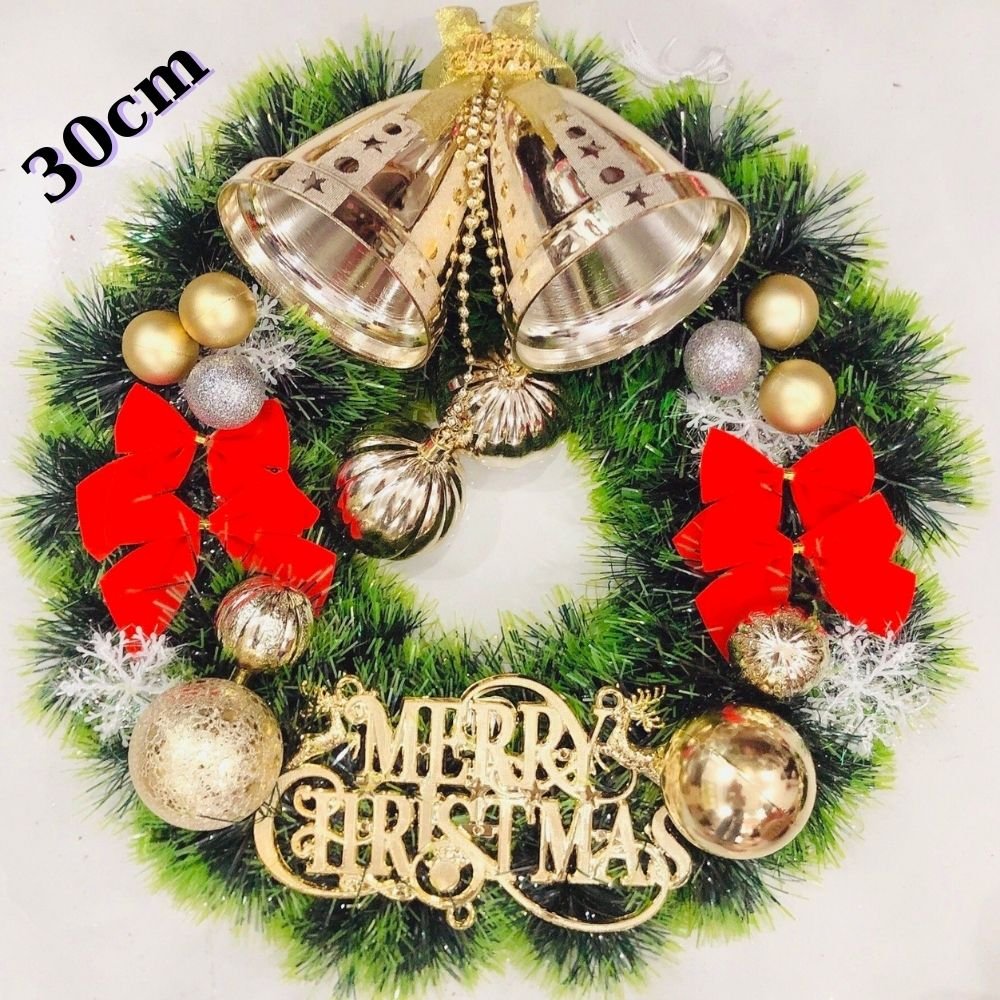 Vòng Nguyệt Quế Trang Trí Noel Mery Christmas 17 - 30cm