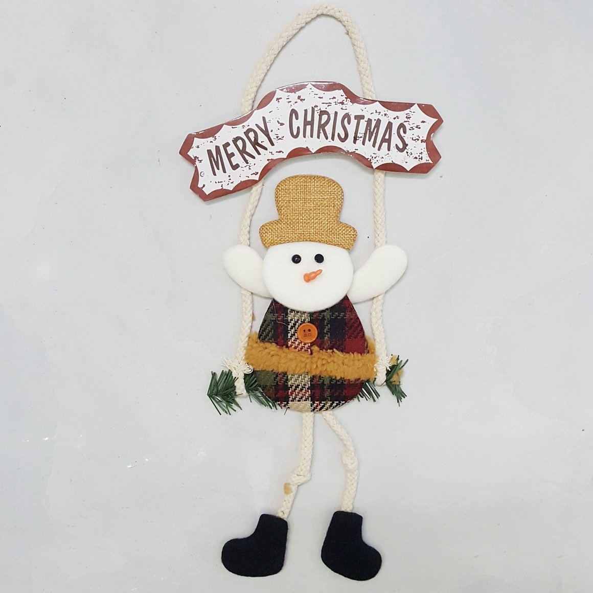 Bảng treo Merry Christmas kèm hình người tuyết