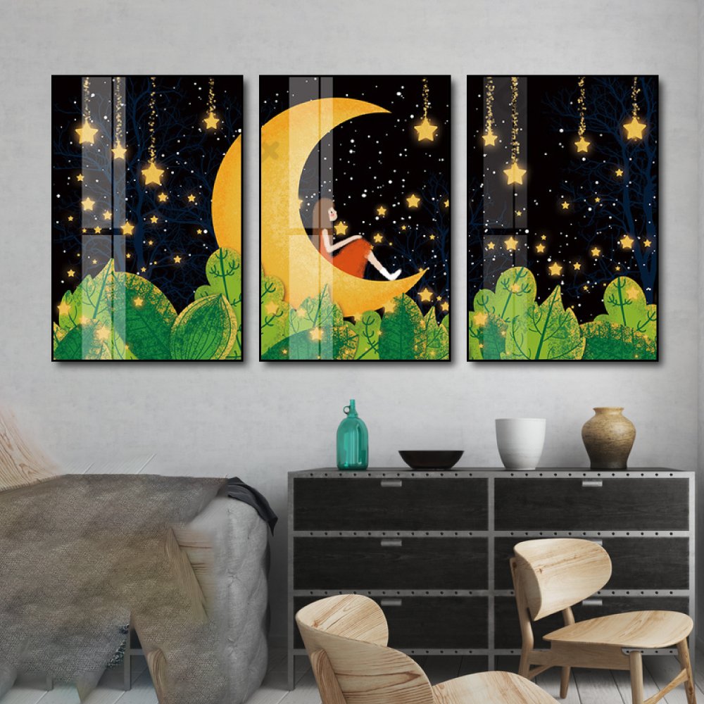 Tranh treo tường đêm trăng sao