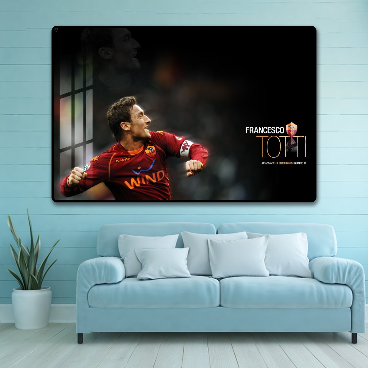 Tranh cầu thủ  Francesco Totti