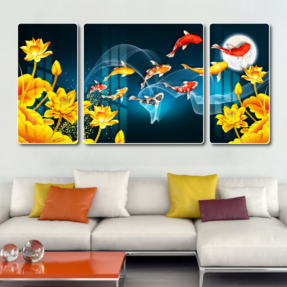 Tranh treo tường cửu ngư quần hội 20