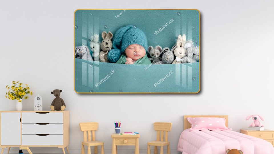 Tranh treo tường em bé ngủ đáng yêu 5