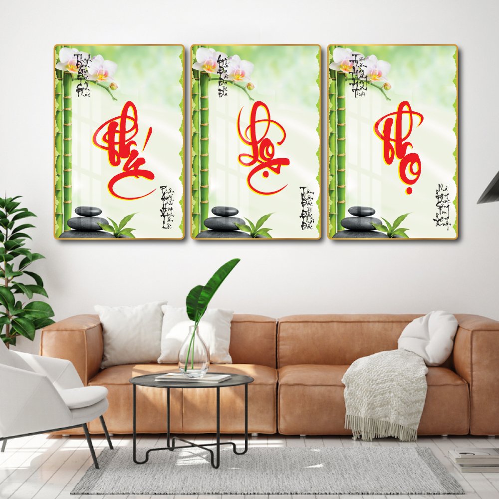 Tranh thư pháp chữ Phúc Lộc Thọ 3