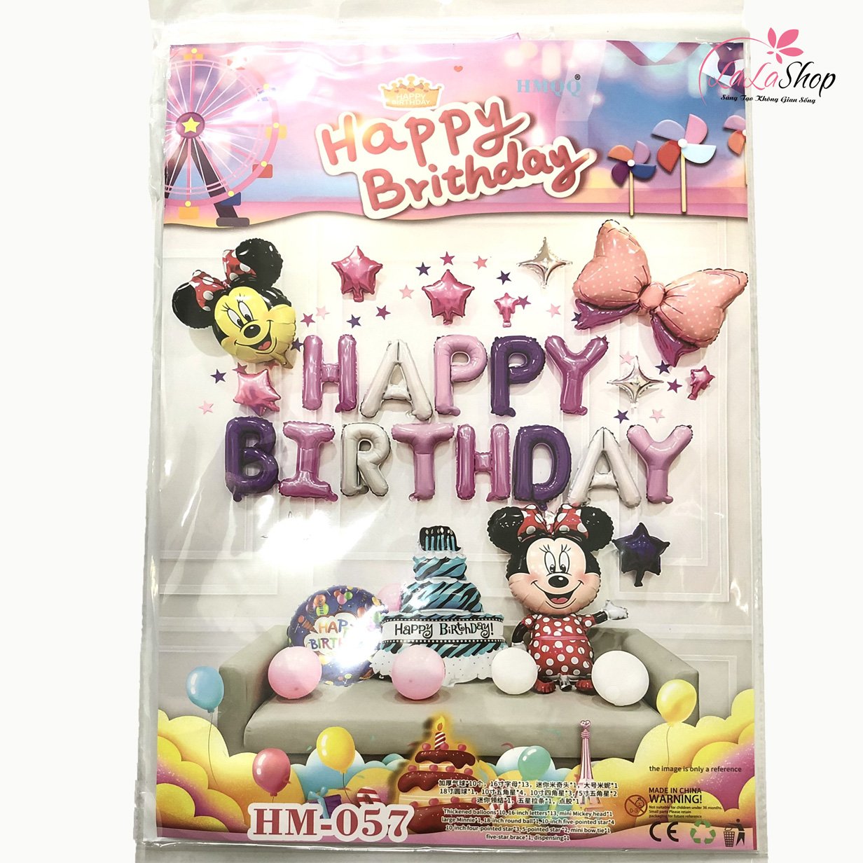 Bộ Bong bóng sinh nhật chuột Micky phụ kiện trang trí sinh nhật