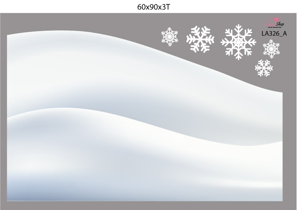 Combo Decal Trang Trí Noel Người Tuyết Và Thành Phố Tuyết Trắng